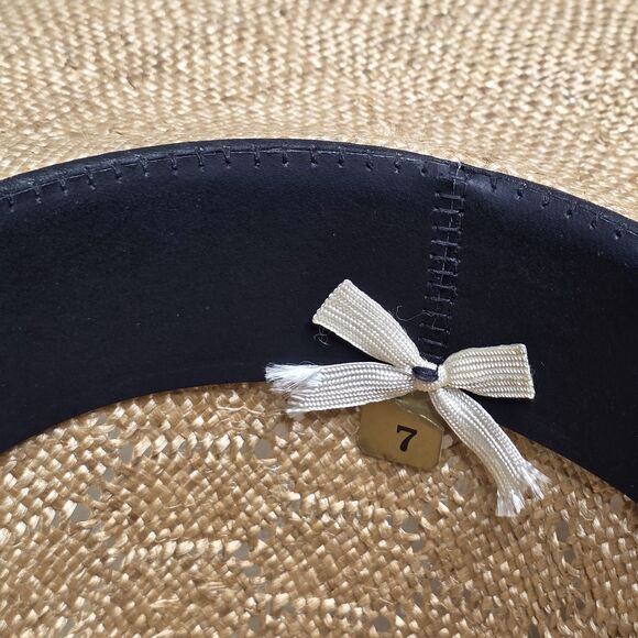 Vintage Stetson Roadrunner Bryantcote Straw Cowboy Hat Size 7 Read - Picture 13 of 13